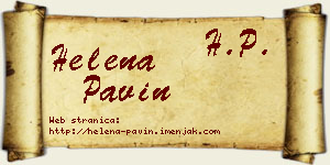 Helena Pavin vizit kartica
